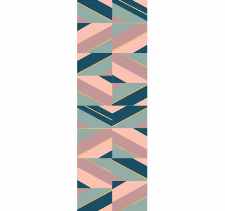 Papel mural geométrico ángulos pastel abstractos - TenVinilo