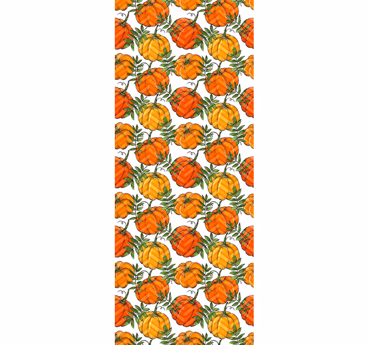 Papel mural Halloween flores de calabaza - TenVinilo