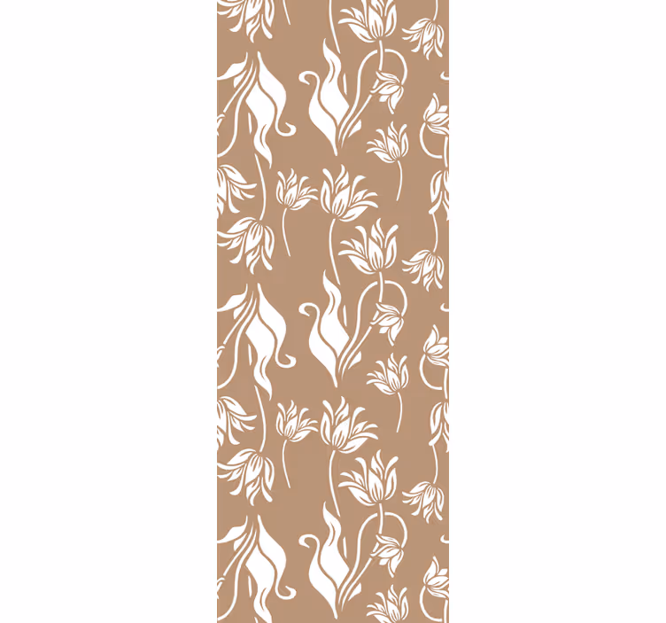 Papel mural floral elegante expositor beige - TenVinilo
