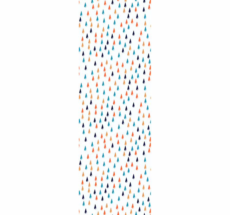 Papel mural infantil gotas de lluvia de colores - TenVinilo