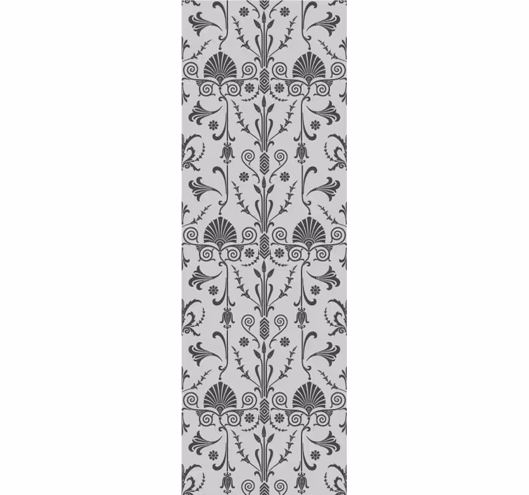 Papel mural floral elegantes detalles en gris - TenVinilo