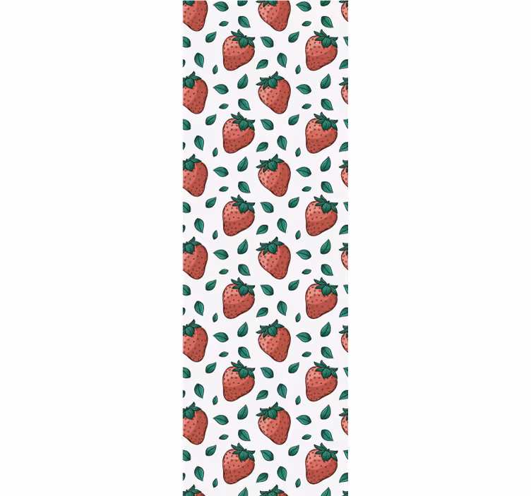 Papel mural cocina fresas frescas florales - TenVinilo