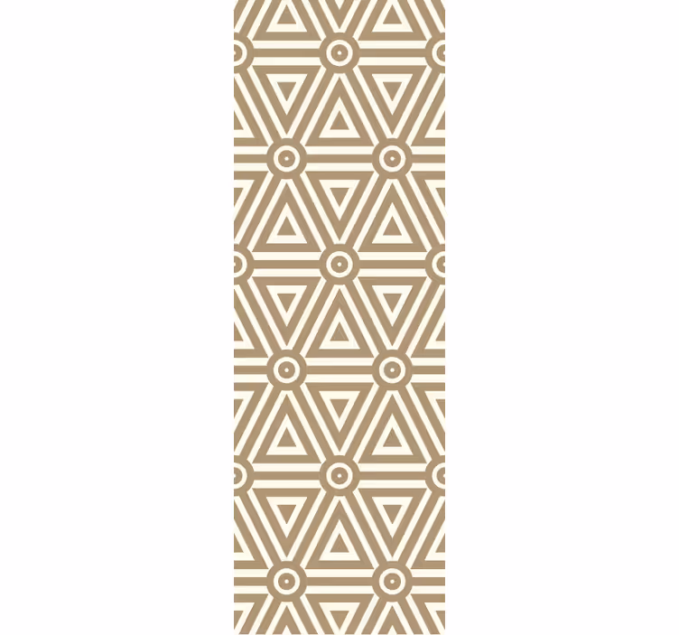 Papel mural geométrico arreglo triangular beige - TenVinilo