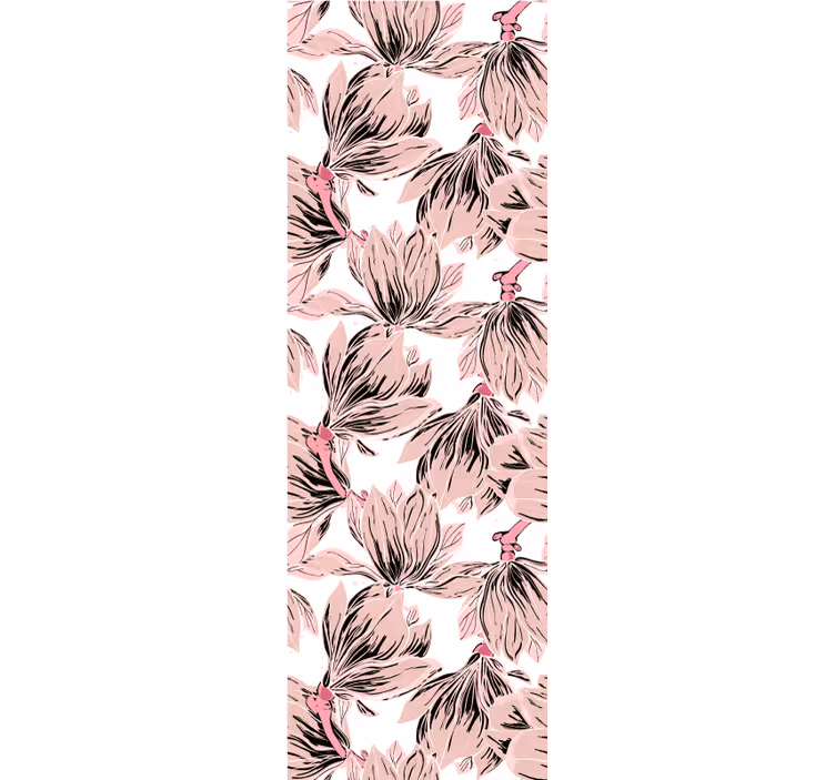 Papel mural floral elegantes flores rosas - TenVinilo