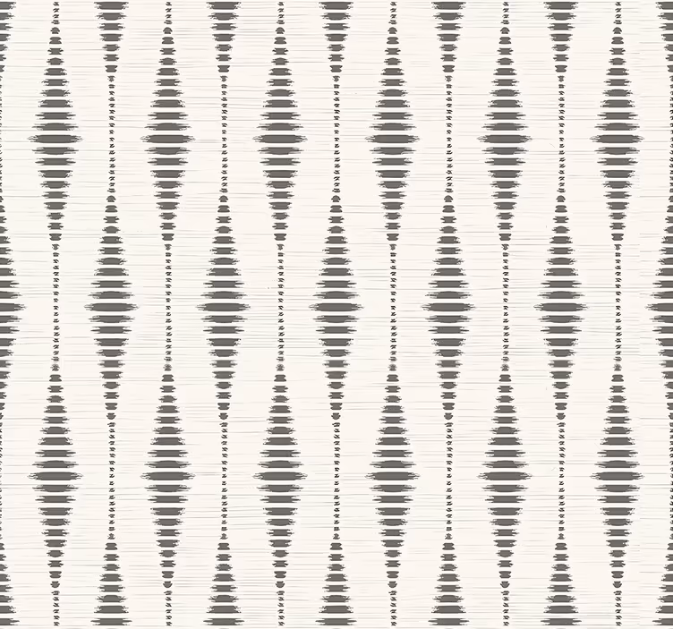 Papel mural geométrico rabaul ikat gris y beige - TenVinilo