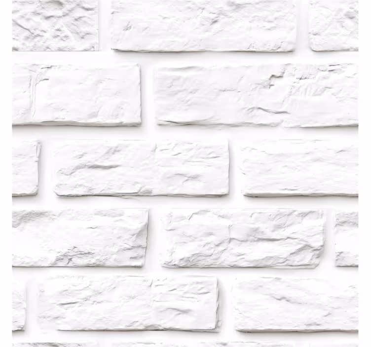 Papel mural cocina ladrillos de piedra blanca - TenVinilo