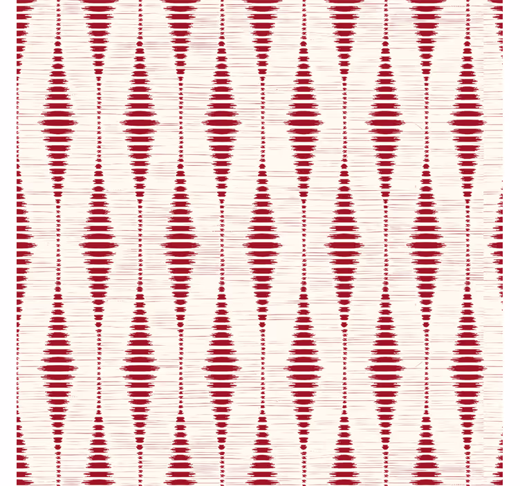 Papel mural geométrico rabaul ikat rojo - TenVinilo
