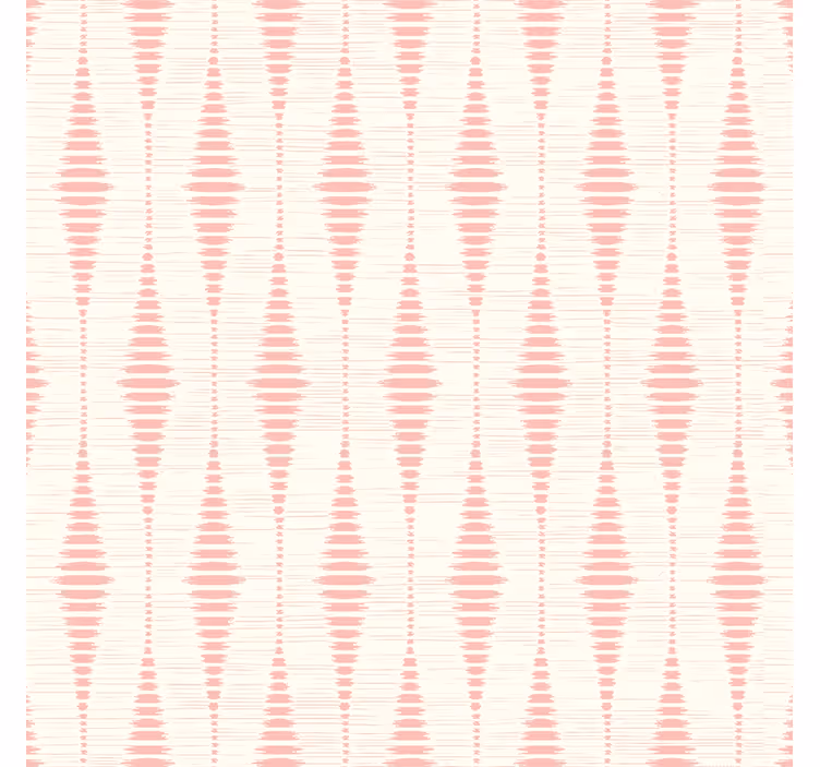 Papel mural geométrico ikat rabaul rosa pastel - TenVinilo