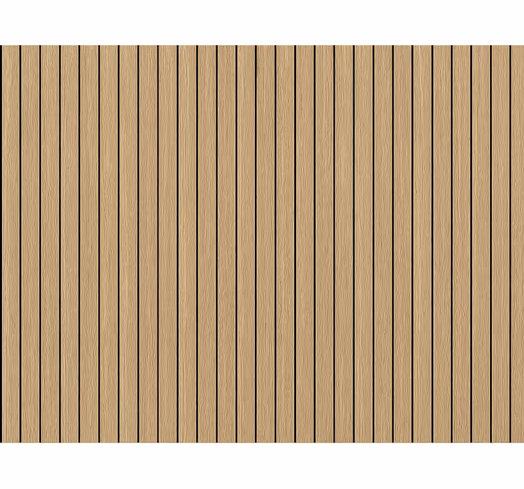 Papel mural living comedor listones de madera verticales - TenVinilo
