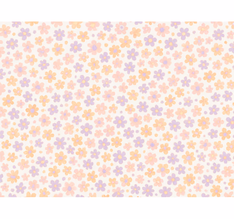 Papel mural infantil pequeñas flores pastel - TenVinilo