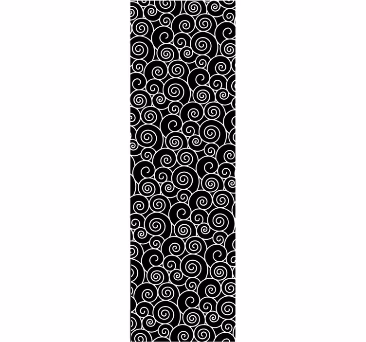 Papel mural geométrico olas en blanco y negro - TenVinilo
