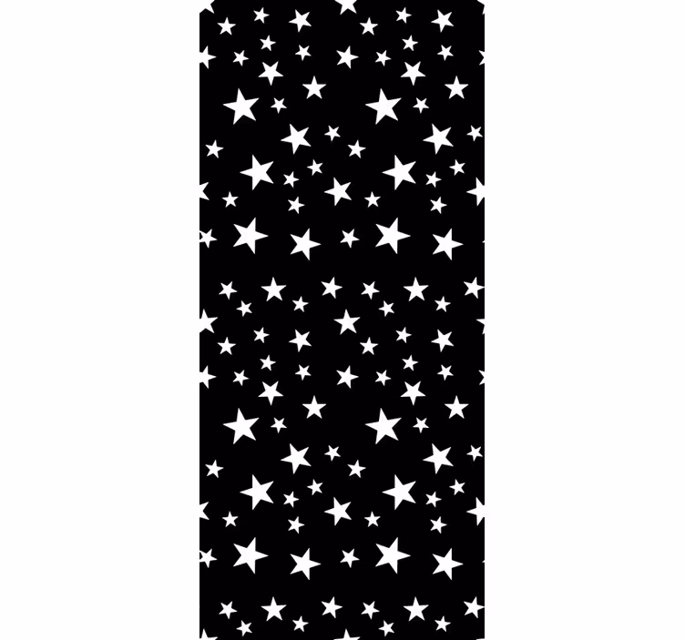 Papel mural estrellas elegancia en blanco y negro - TenVinilo
