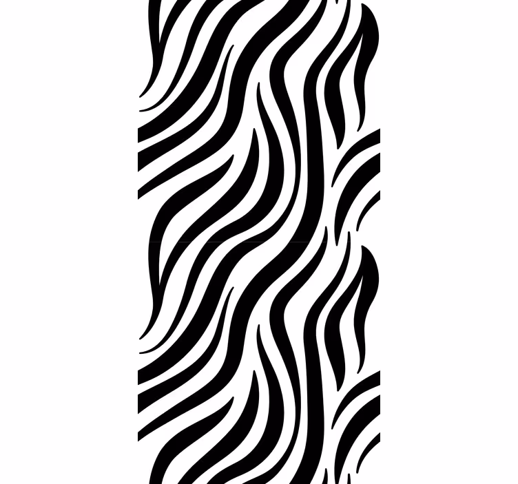 Papel mural geométrico rayas de cebra en blanco y negro - TenVinilo