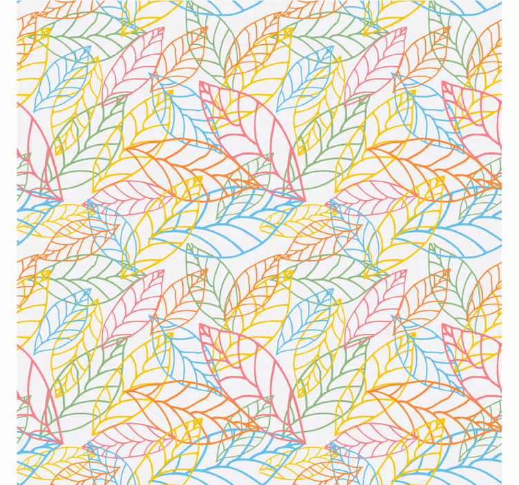 Papel mural naturaleza componentes de hojas vibrantes - TenVinilo