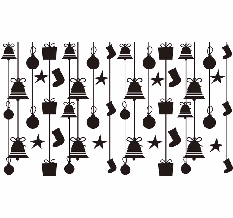 Papel mural navideño calcetines negros - TenVinilo