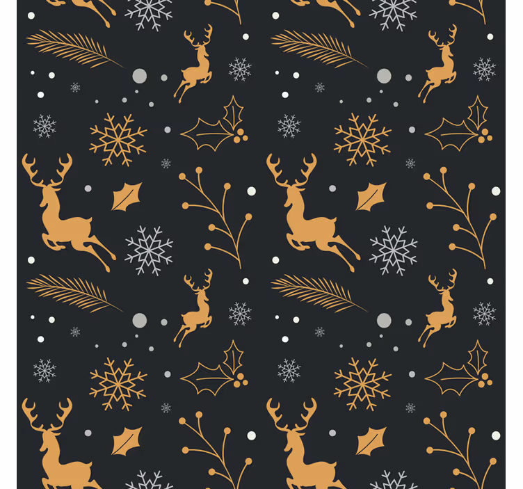 Papel mural navideño composición feliz navidad - TenVinilo