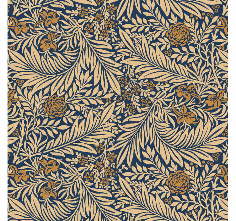 Papel mural living comedor floral vintage - TenVinilo