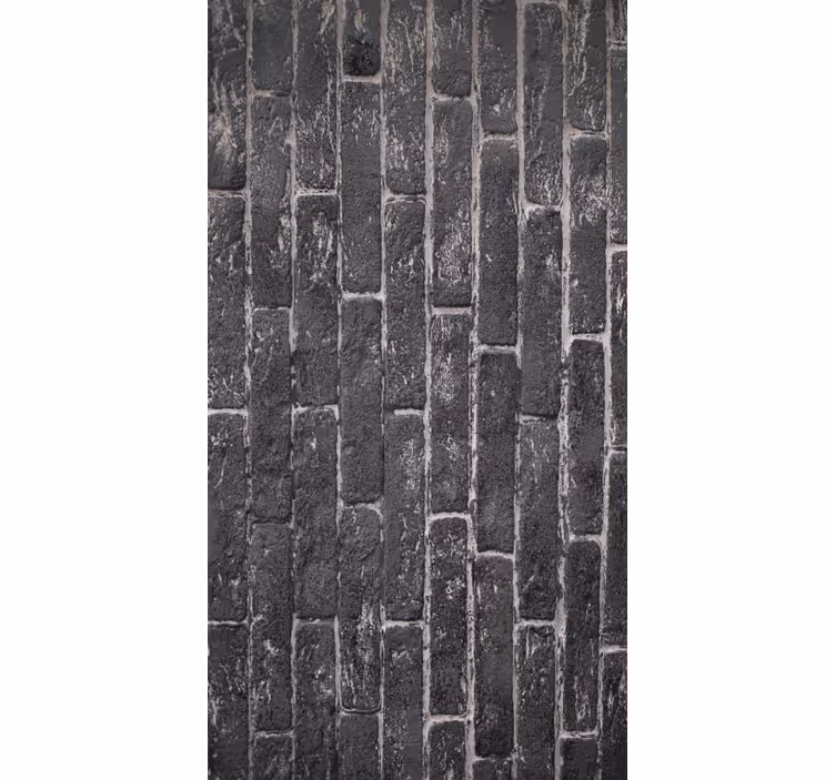 Papel mural ornamental pared gris de ladrillos - TenVinilo