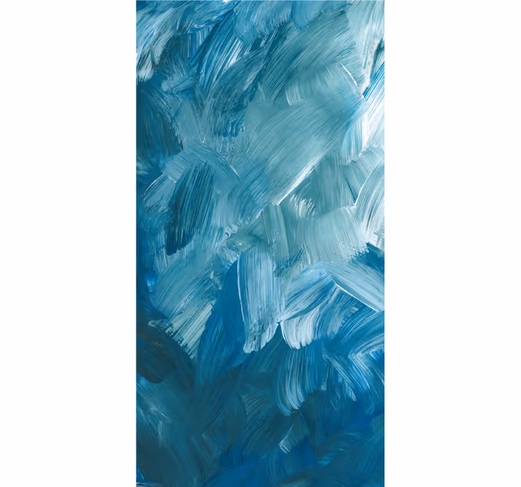Papel mural ornamental trazo abstracto azul - TenVinilo