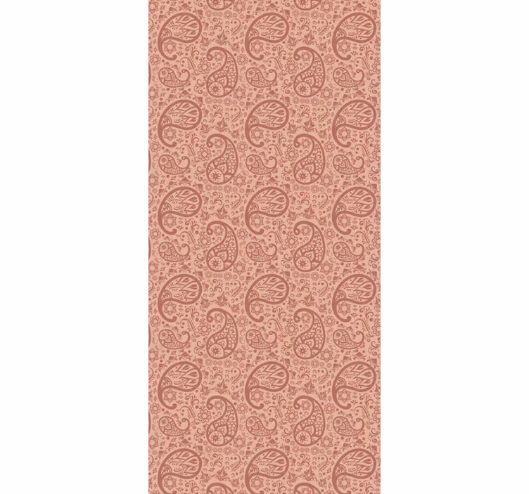 Papel mural living comedor patrón paisley elegante - TenVinilo