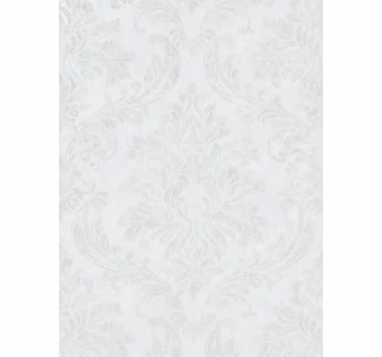 Papel mural living comedor patrón damasco floral - TenVinilo