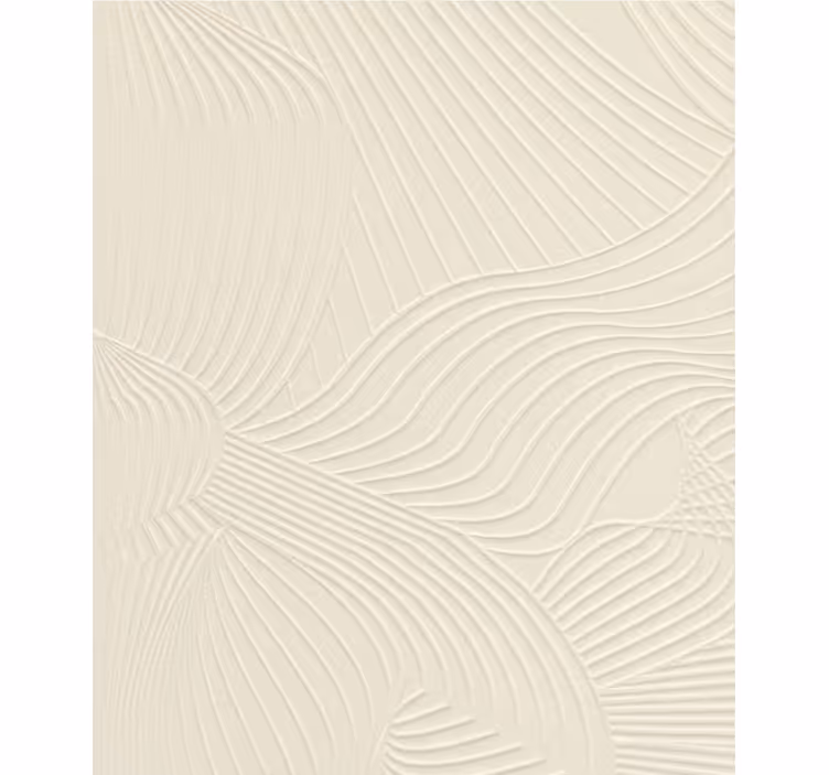 Papel mural living comedor crema ondas relieve - TenVinilo