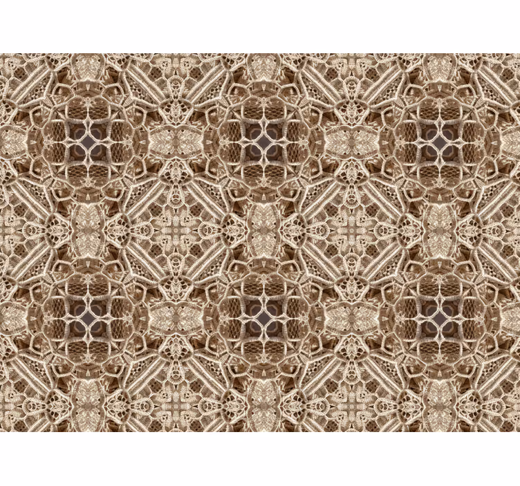 Papel mural living comedor kaleidoscopio de encaje ornado - TenVinilo