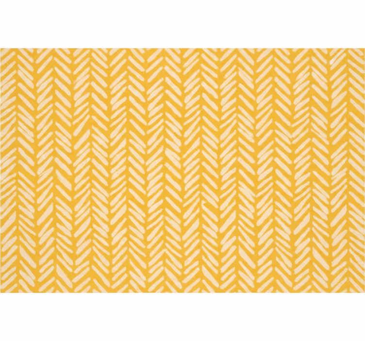 Papel mural living comedor chevron amarillo espiga - TenVinilo