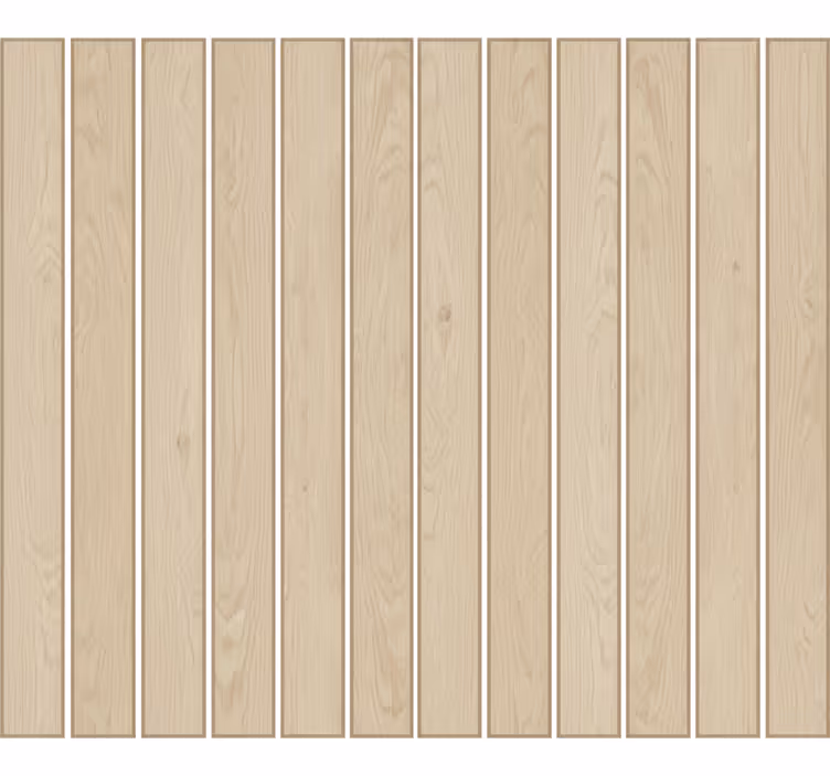 Papel mural living comedor listones de roble claro - TenVinilo