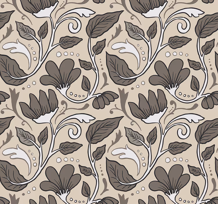 Papel mural dormitorio flores vintage - TenVinilo