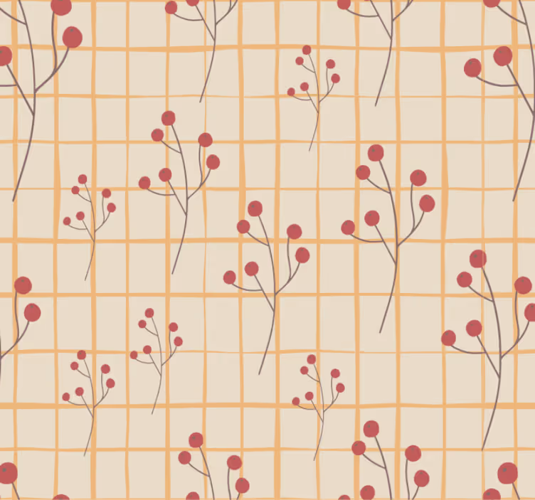 Papel mural dormitorio cofre con patrón floral - TenVinilo