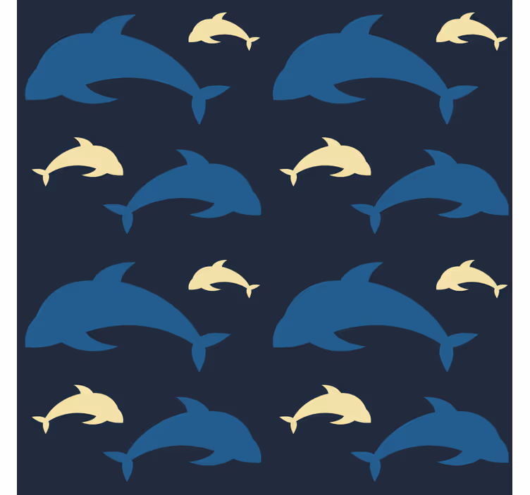 Papel mural dormitorio 3 delfines en el mar - TenVinilo