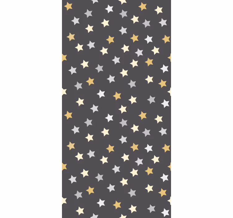 Papel mural dormitorio estrellas doradas kallax - TenVinilo