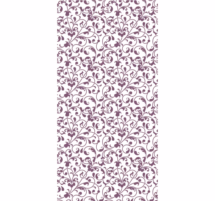 Papel mural living comedor hojas ornamentales paisley - TenVinilo