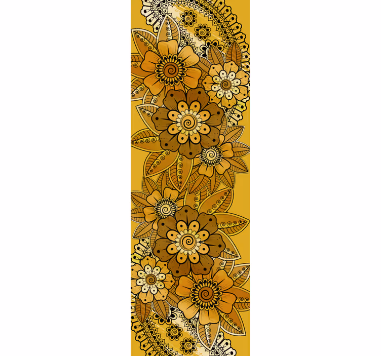 Papel mural floral estilo indio paisley - TenVinilo