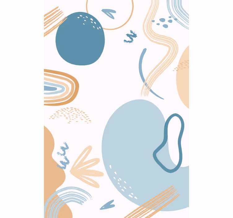 Papel mural living comedor patrones de olas abstractas - TenVinilo