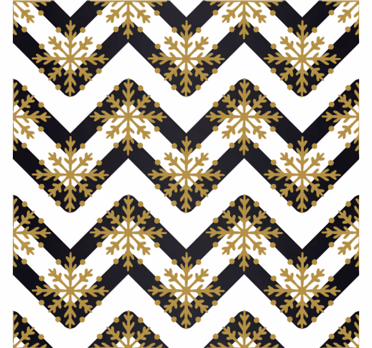 Papel mural ornamental chevron floral - TenVinilo