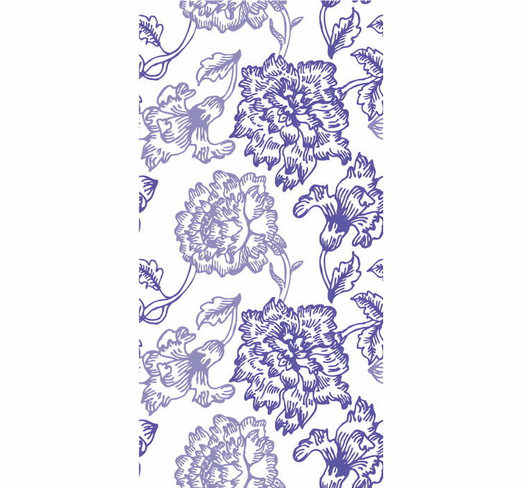 Papel mural ornamental patrones florales elegantes - TenVinilo