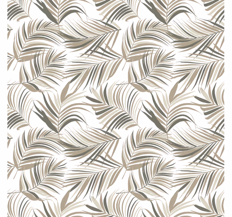 Papel mural ornamental motivos de hojas sofisticados - TenVinilo
