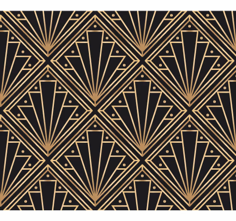 Papel mural texturas patrón decorativo dorado y negro - TenVinilo