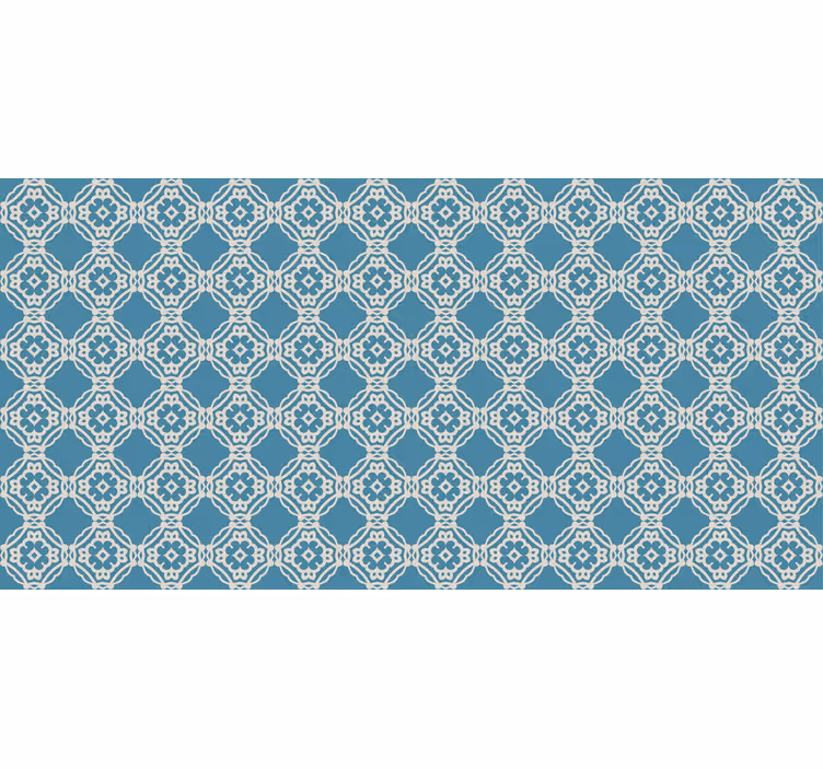 Papel mural texturas patrón vintage azul y blanco - TenVinilo