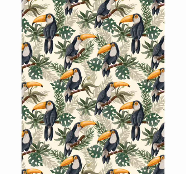 Papel mural animal tucanes de la jungla - TenVinilo