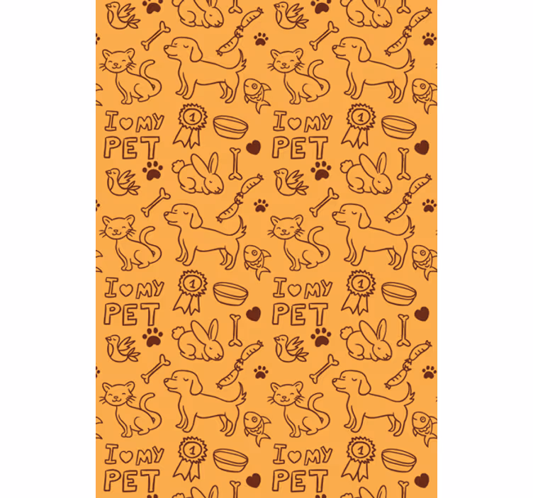 Papel mural animal mis mascotas - TenVinilo
