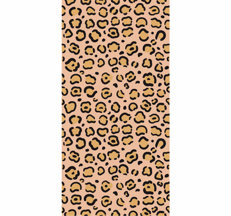Papel mural dormitorio estampado leopardo pastel - TenVinilo