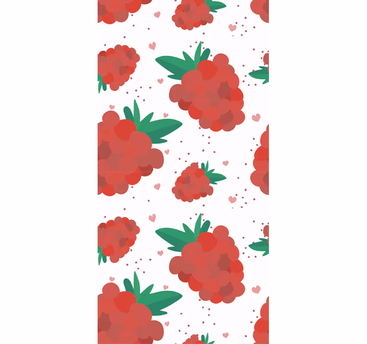 Papel mural dormitorio berries acuarela con manchas - TenVinilo
