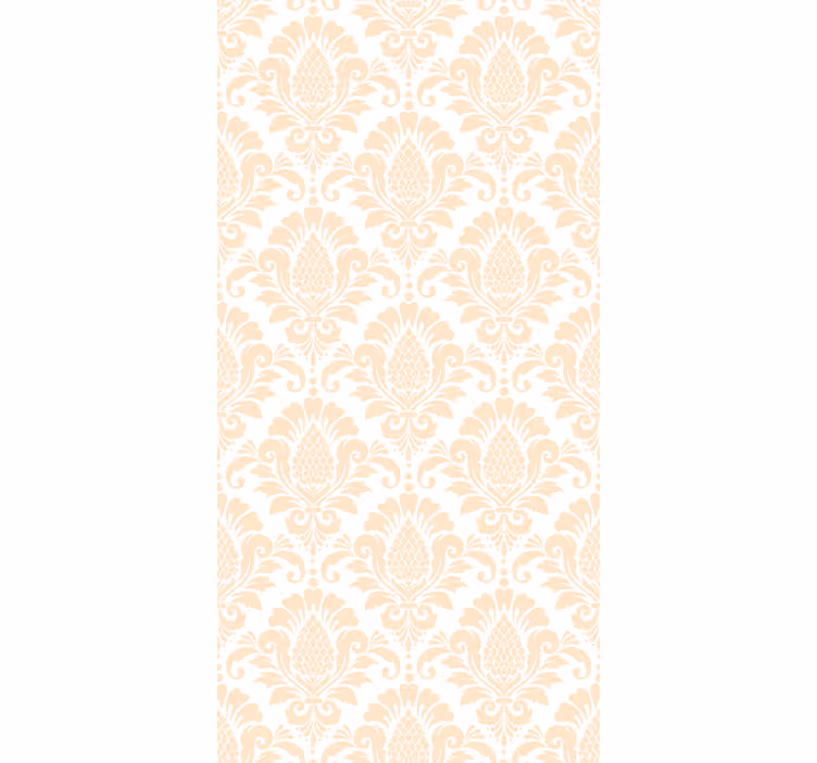 Papel mural dormitorio patrón damasco beige - TenVinilo