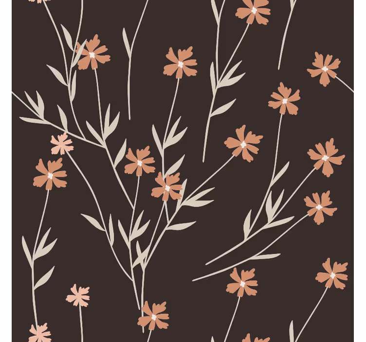 Papel mural texturas flores marrones kallax - TenVinilo