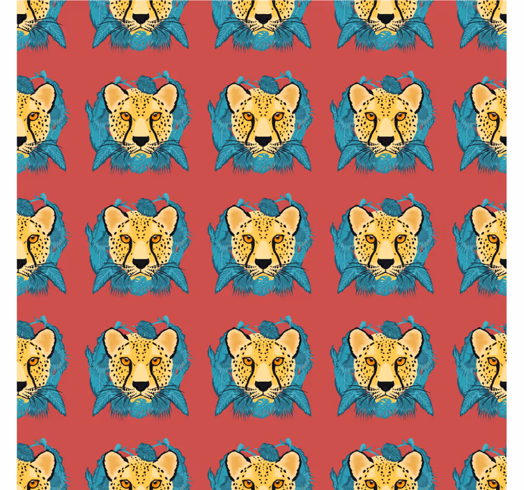 Papel mural texturas gráfico de leopardo oriental - TenVinilo