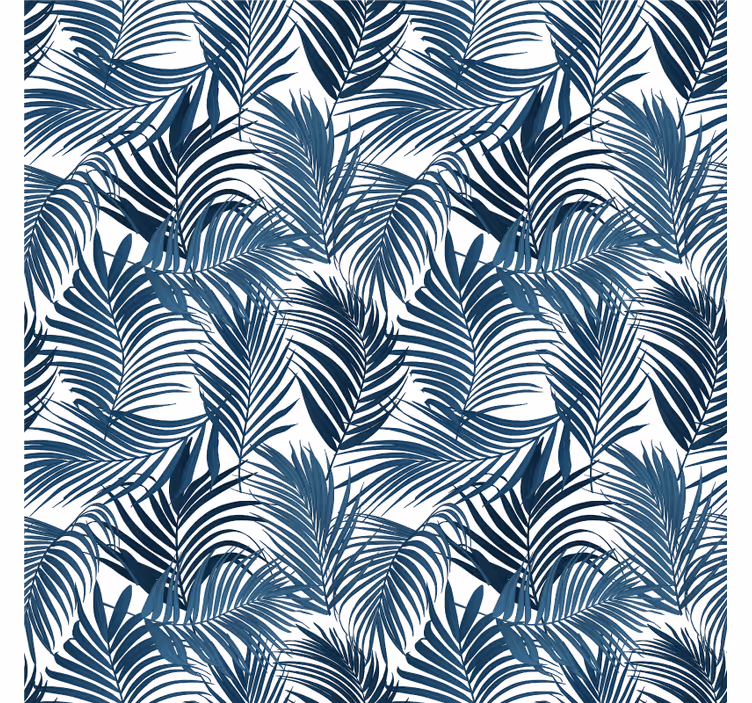 Papel mural dormitorio componentes de hojas tropicales - TenVinilo