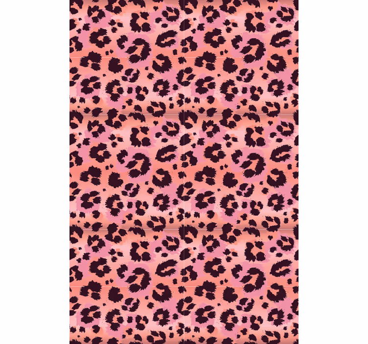Papel mural animal leopardo rosa - TenVinilo